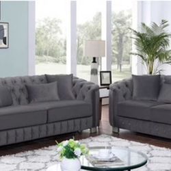 2 Pc Sofa And Loveseat Set 