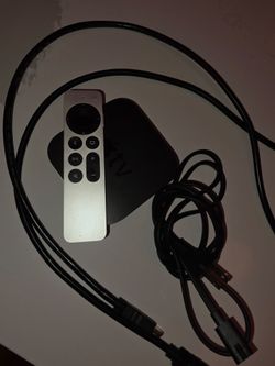 Apple TV with Siri Remote and Cables