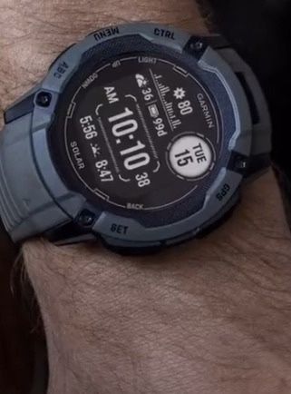 Garmin Instinct 2X Solar - Tactical Edition, Rugged GPS Smartwatch, Built-in Flashlight, Ballistics Calculator, Solar Charging Capability, Black