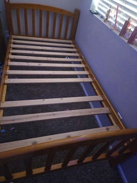 Twin Sized Wooden Bed Frame