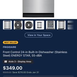 New Frigidaire Dishwasher With Warranty 