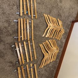 Sustainable Bamboo Hangers; 20 Shirt / Jacket And 20 Skirt / Pant Hangers