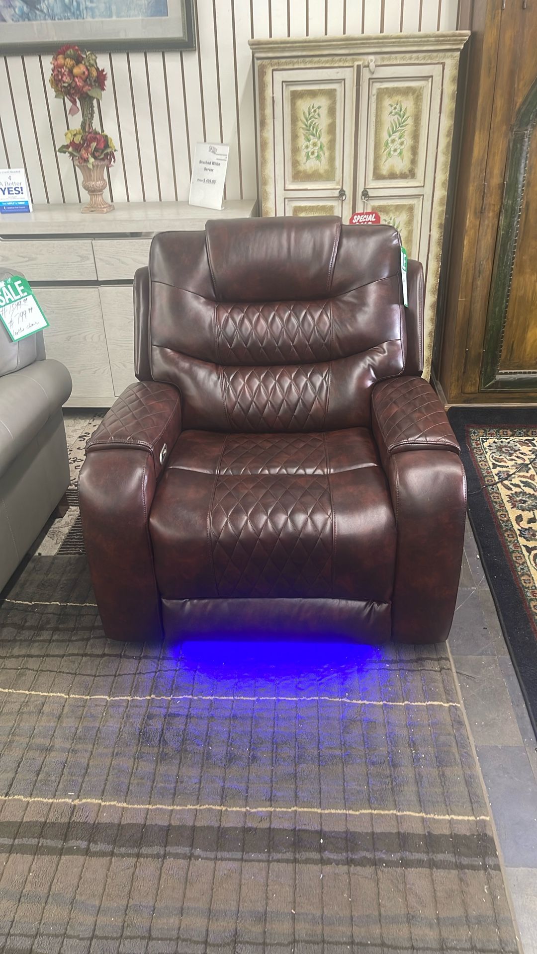 Power Recliner Chair With LED Light