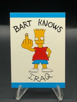 Bart Knows Iraq Custom Card Iraq Attack Bart Simpson The Simpsons