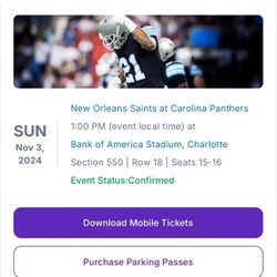 Carolina Panthers Tickets