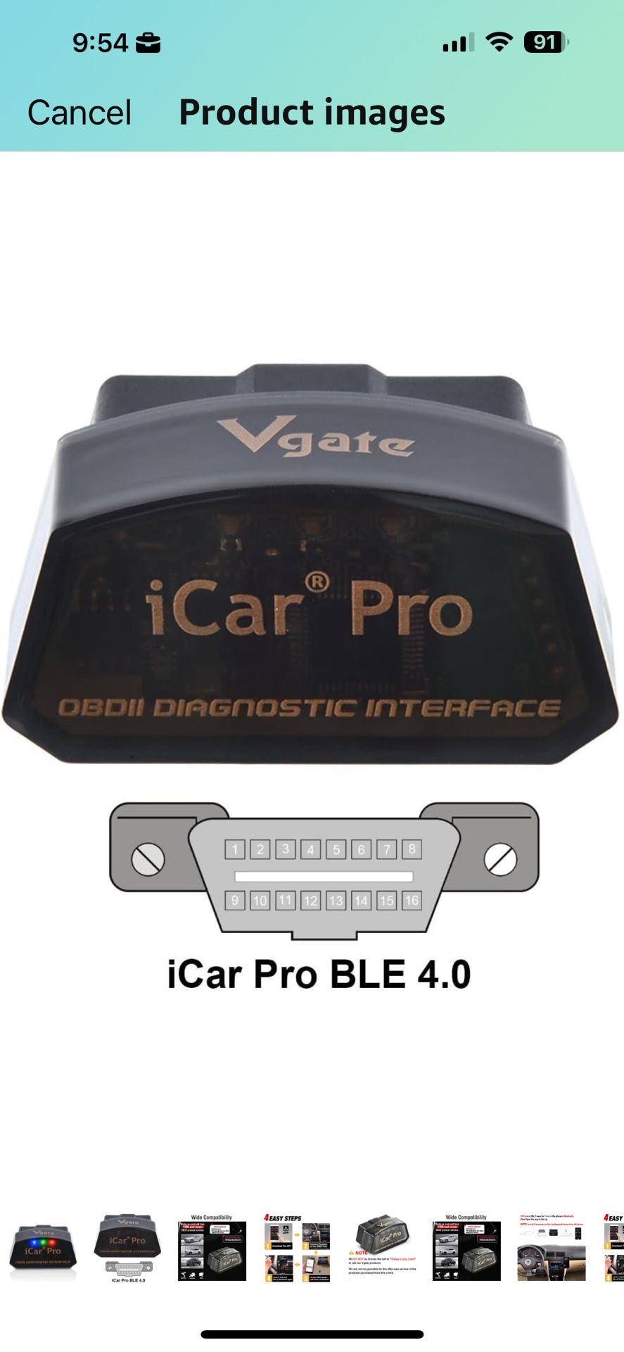 Vgate iCar Pro Bluetooth 4.0 (BLE4.0) OBD2 Car Code Reader Diagnostic Tool for iOS/Android