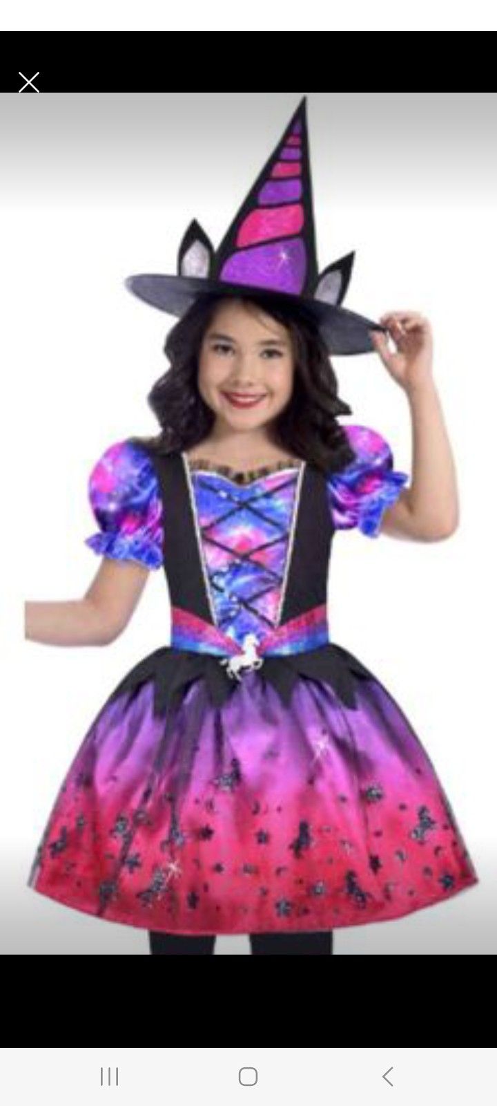 Unicorn Witch Halloween Costume/Dress size 7/8 girls