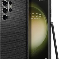 Spigen Liquid Air Designed for Galaxy S23 Ultra Case (2023) [Military-Grade Protection] - Matte Black