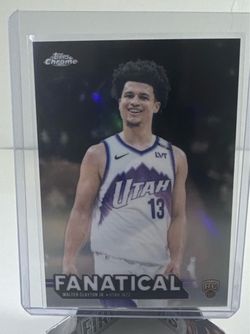 2025 Topps Chrome Update Walter Clayton Fanatical Jazz RC