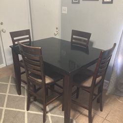 Nice Bar Height Table And Chairs 