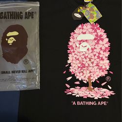 bape Sakura tree tee in black SIZE XL!!