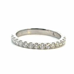 Woman’s Ladies 14k White Gold Diamond Stacking Band Ring .70 CTW Size 8 GP3126363