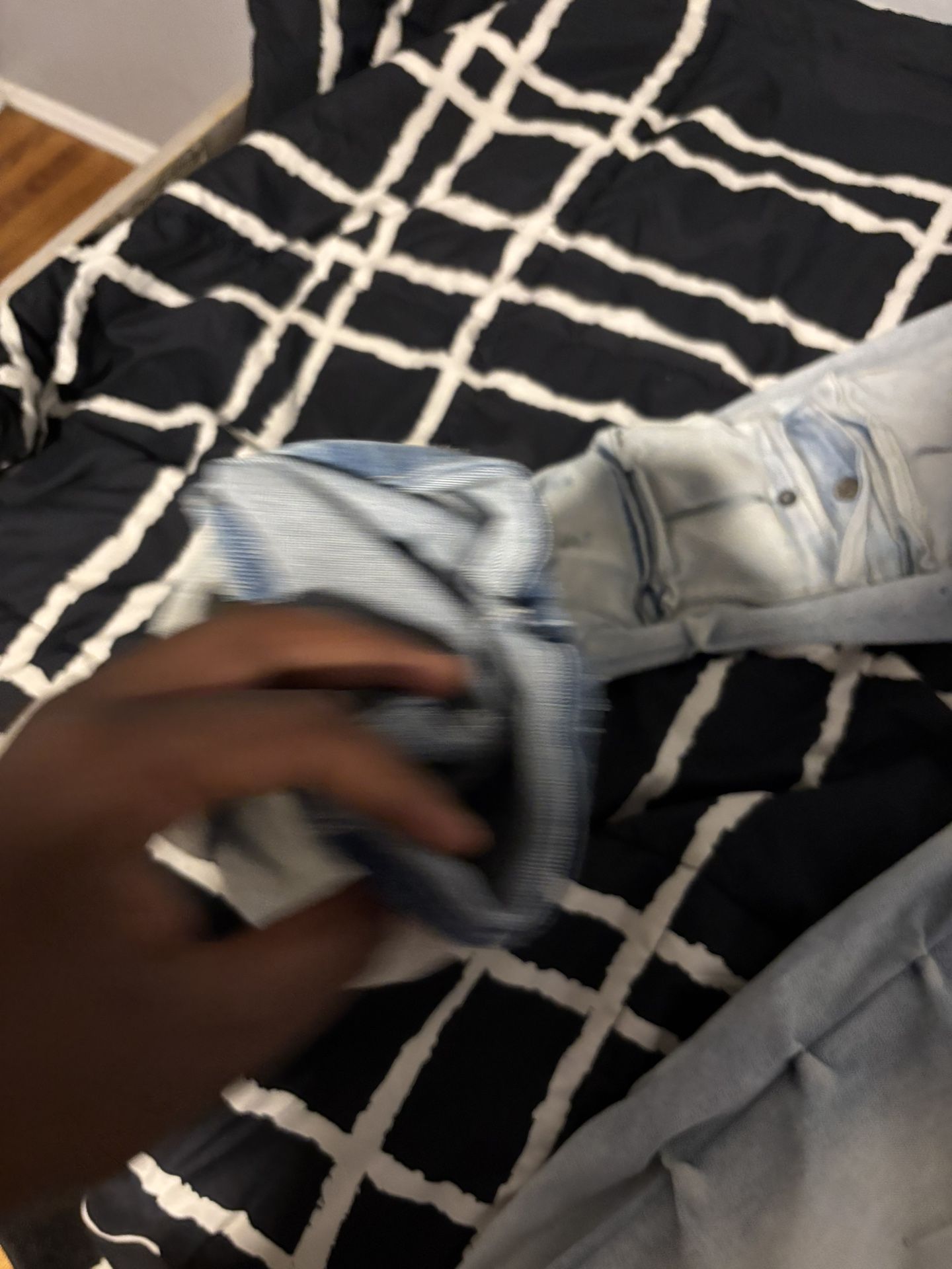 Blue stack jeans
