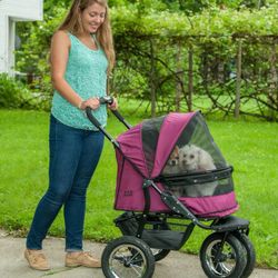 

Pet Gear NO-Zip Double Pet Stroller – Zipperless Entry for Easy Access | Suitable for Single or Multiple Dogs/Cats | Includes Plush Pad & Weather Co