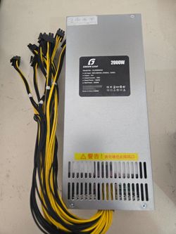 2000 watt Power Supply, (10) 6 pin pcie connectors, 220v