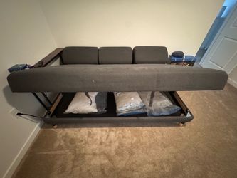 Dark Gray Sleeper Sofa with Storage IKEA
