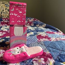 New In Box Girls Size 11/12 Slippers 