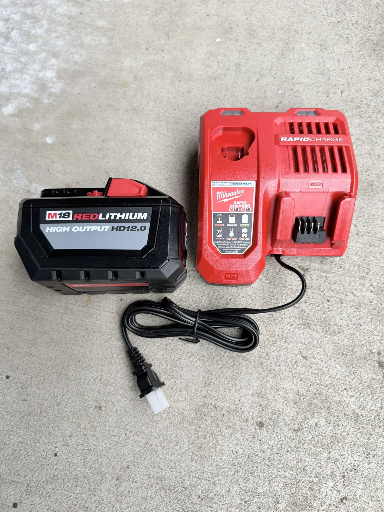 milwaukee battery & charger