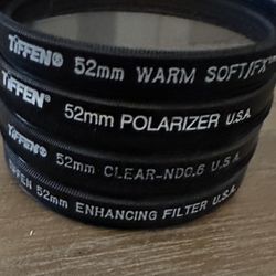 Tiffen 52mm filter custom set - 4 filters plus case, like new!