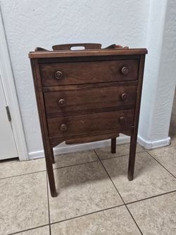 Wooden Nightstand with Drawer