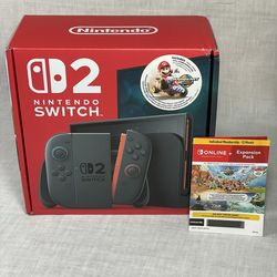Brand New Nintendo Switch 2 Bundle w/ Mario Kart World + 12 Month Online Expansion Pack Subscription