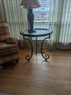 Round Ethan Allen Mia Side Table