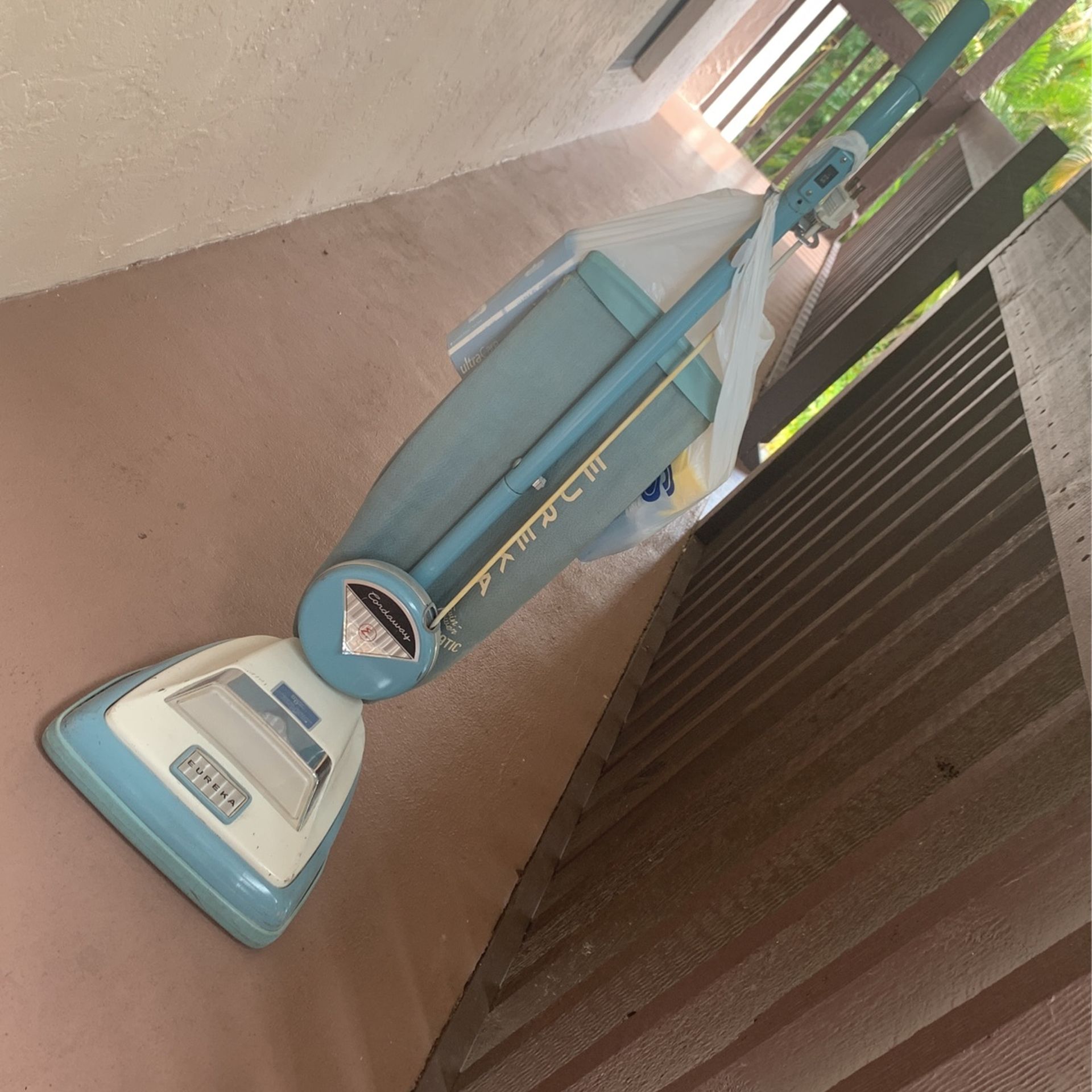 Vintage Eureka Cordaway Upright Vacuum Cleaner With Bags