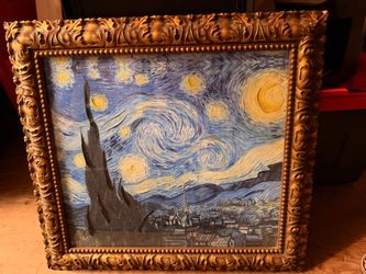 Starry night by Van Gogh framed