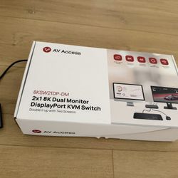 AV Access 8K KVM Switch - Dual Monitors, 2 Computers ($120)