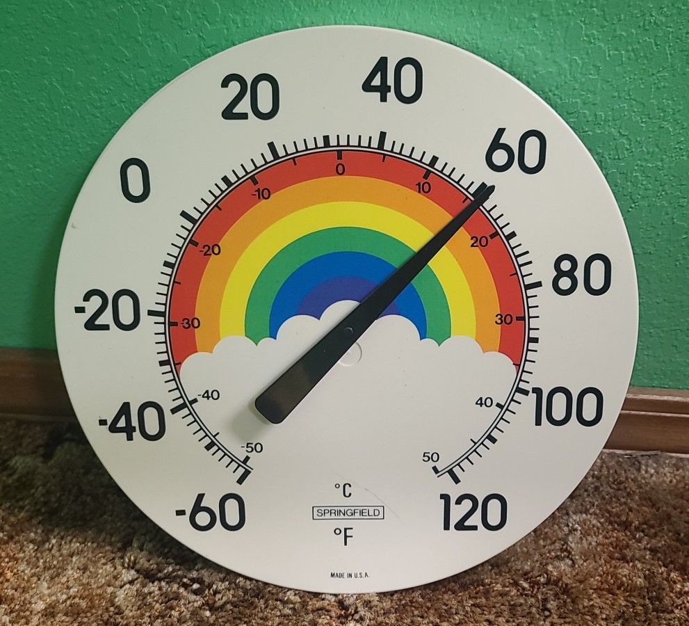 Vintage Sunbeam Rainbow Wall Thermometer