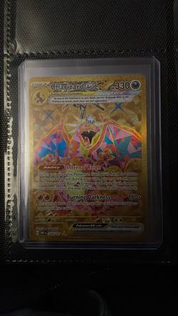 Obsidian flames gold charizard ex