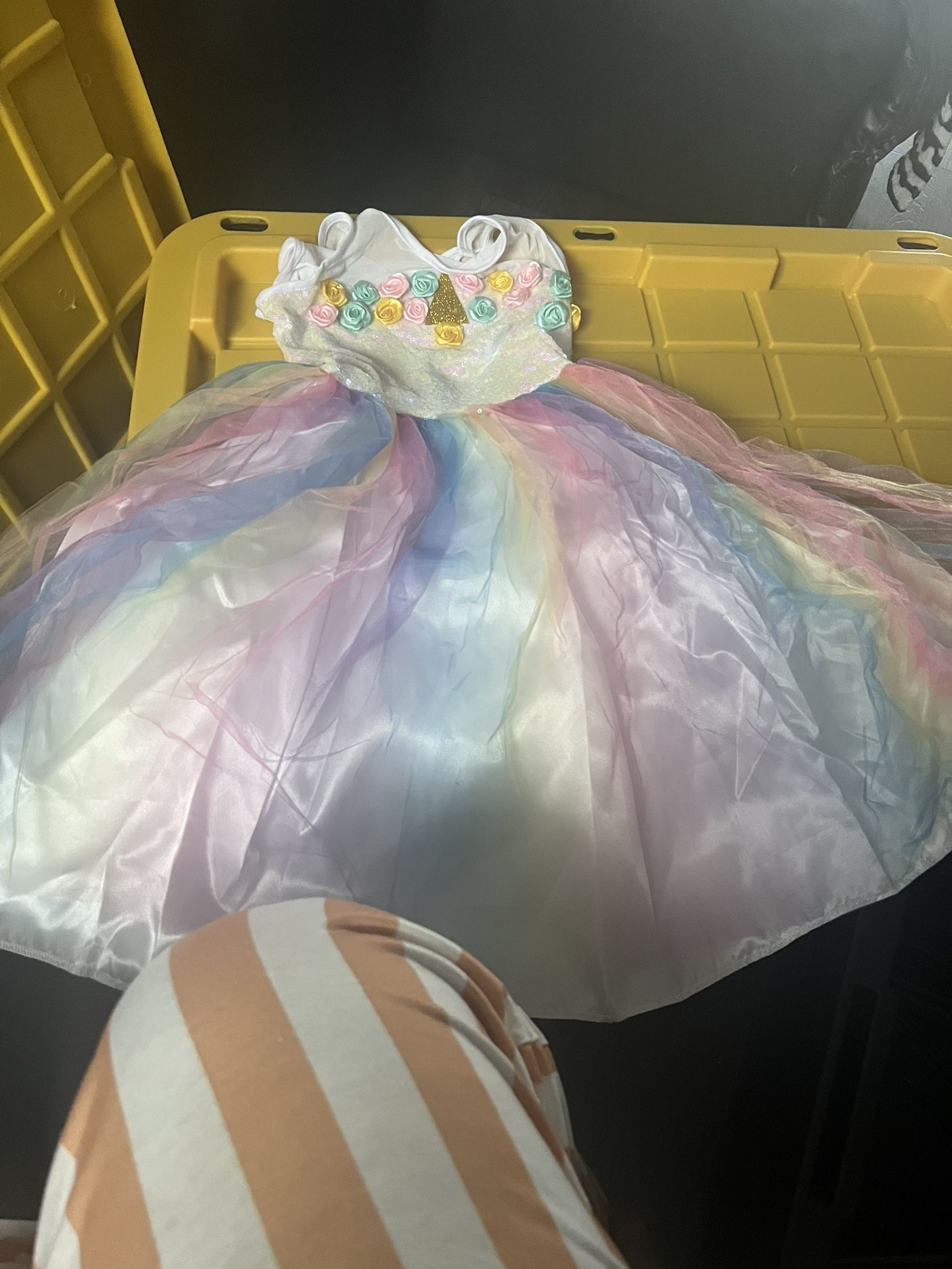 Unicorn Birthday Dress Size LARGE