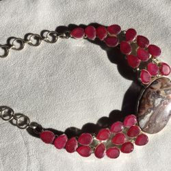 Ruby And Jasper Necklace 