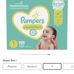 Pampers Diapers Size 1 