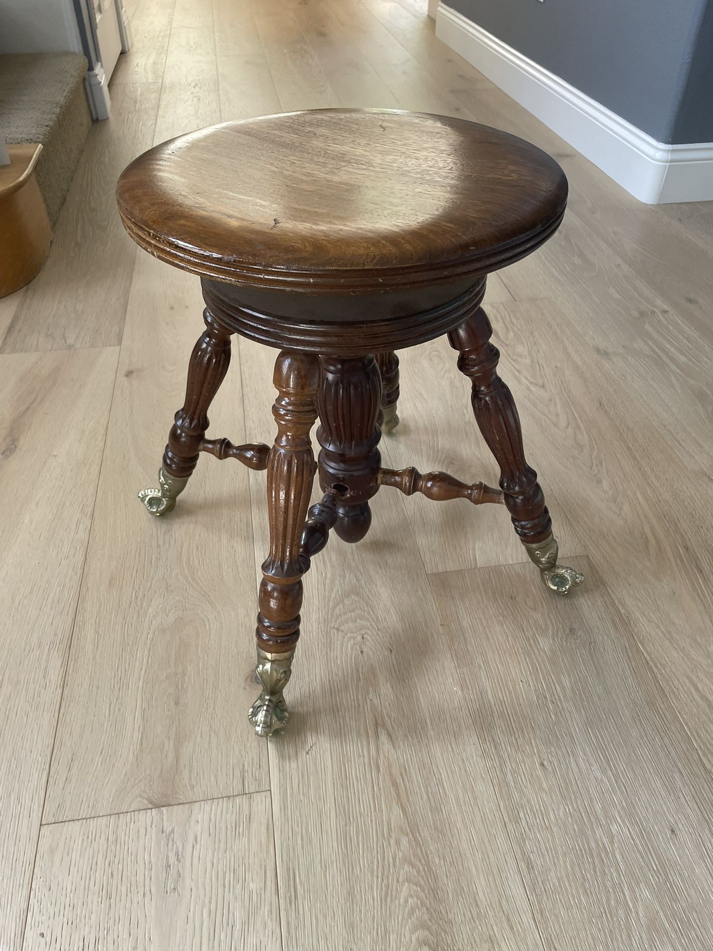 Antique Chair - Piano Stool Claw Feet