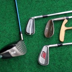 Titleist Golf Club Bundle- Driver,iron,wedge,putter+trainer