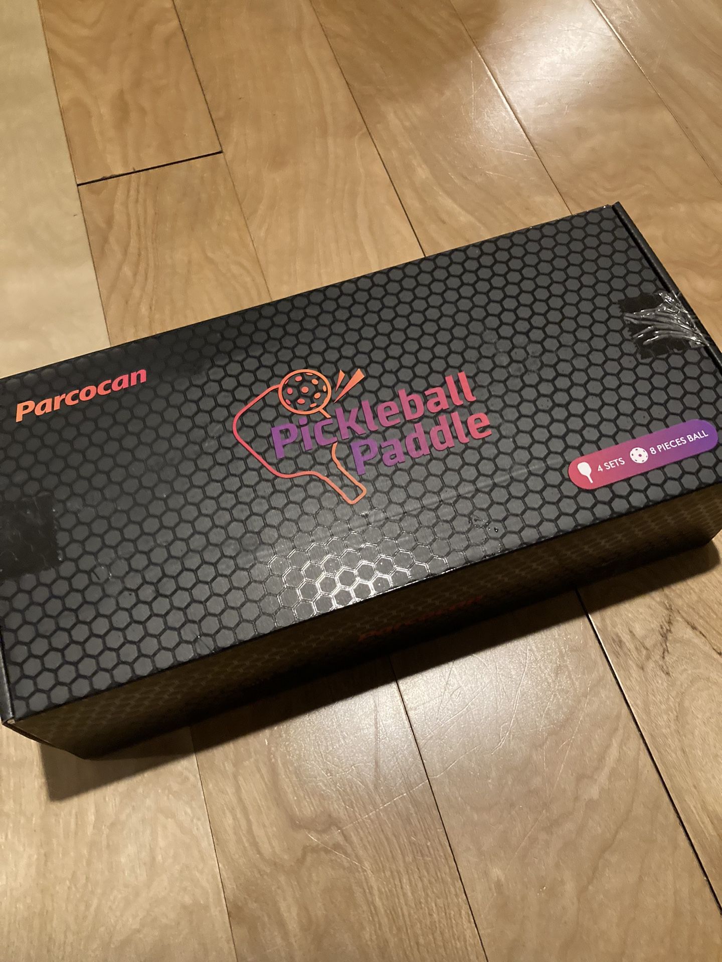 New - Pickleball Paddles Set Of 4 Rackets, 8 Balls, 4 Cooling Towels & Carry Bag - 4 Boxes Available