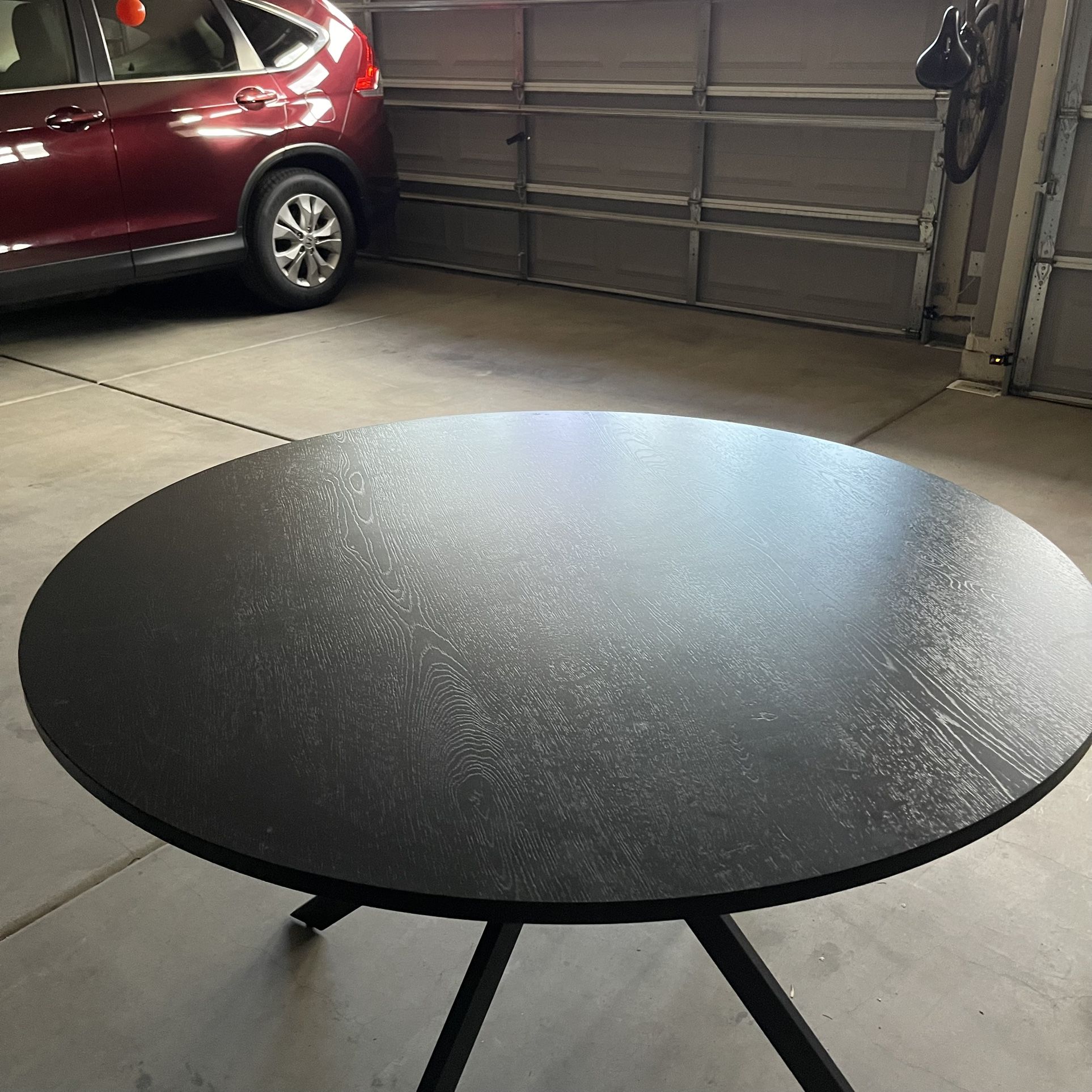 Black Round Dining Table (NO CHAIRS)