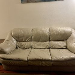 Tan Leather Couch