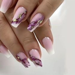 24-pcs. Medium Pink Gradient Press-On Nails