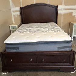 Queen Bed With Storage Drawers