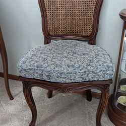 Pair Country French Canned Chairs