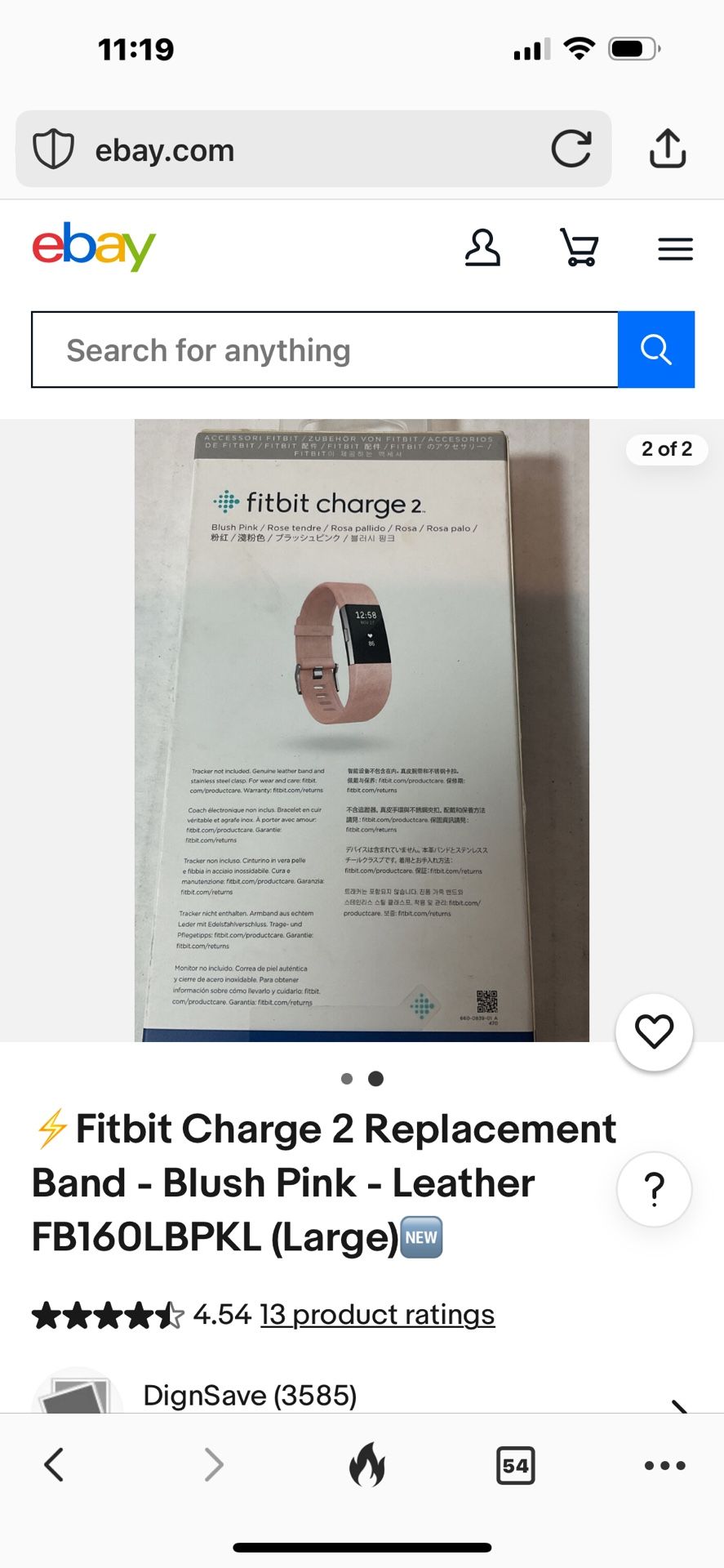 Fitbit Charge 2 - Blush Pink - Women - Small