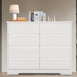 White 8 drawer dresser