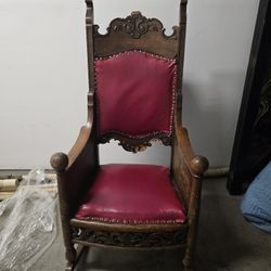 Antique Throne Rocking Chair