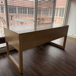 Tan Wooden Desk