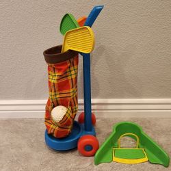 Vintage Mattel hole in one Kids Plastic Golf Set 1975 Complete