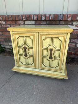 Vintage Two-Door Wood Cabinet