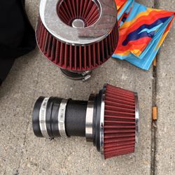 2 - Spect. Air Filters ‘red’ Wit Straight Tube N Bands
