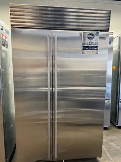 SUB ZERO 48”WIDE BUILT IN STAINLESS STEEL REFRIGERATOR